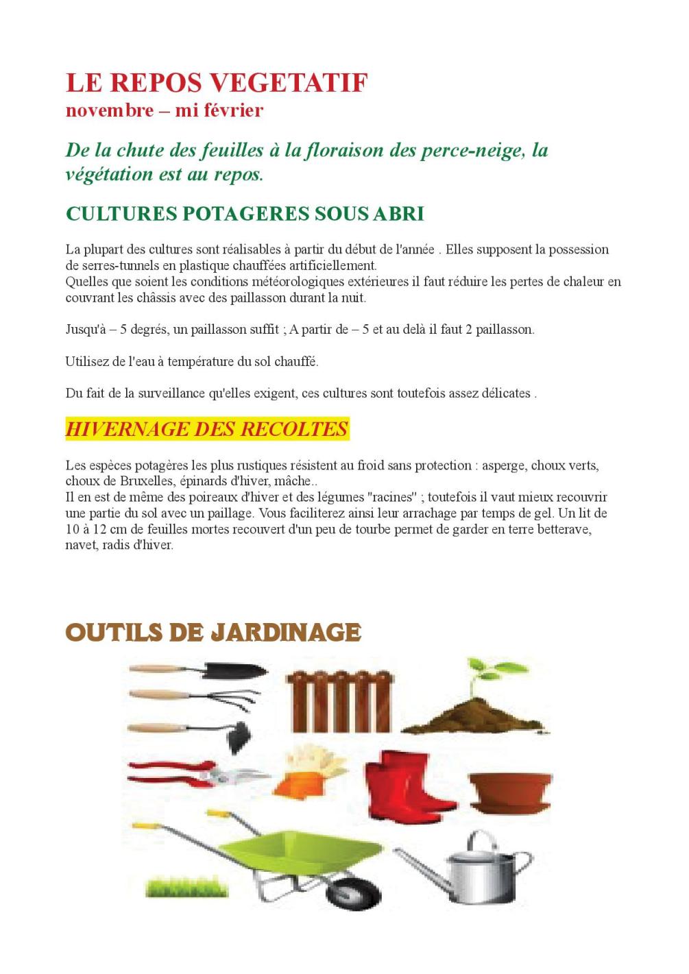 LE REPOS VEGETATIF
