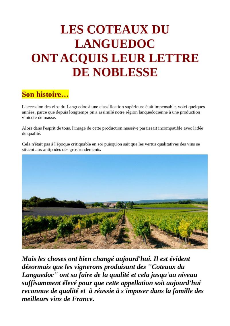 coteaux du languedoc texte site