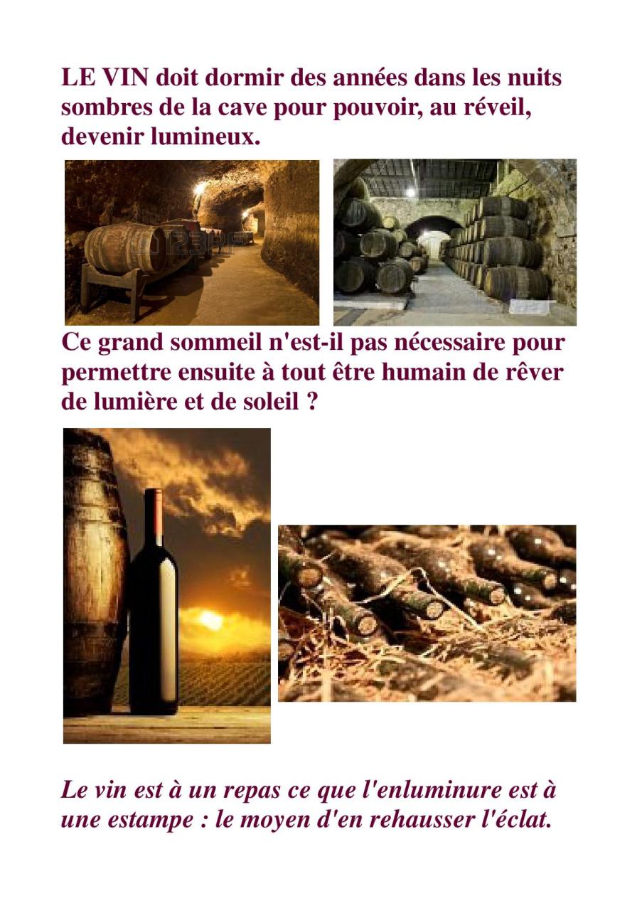 le vin edoit dormir