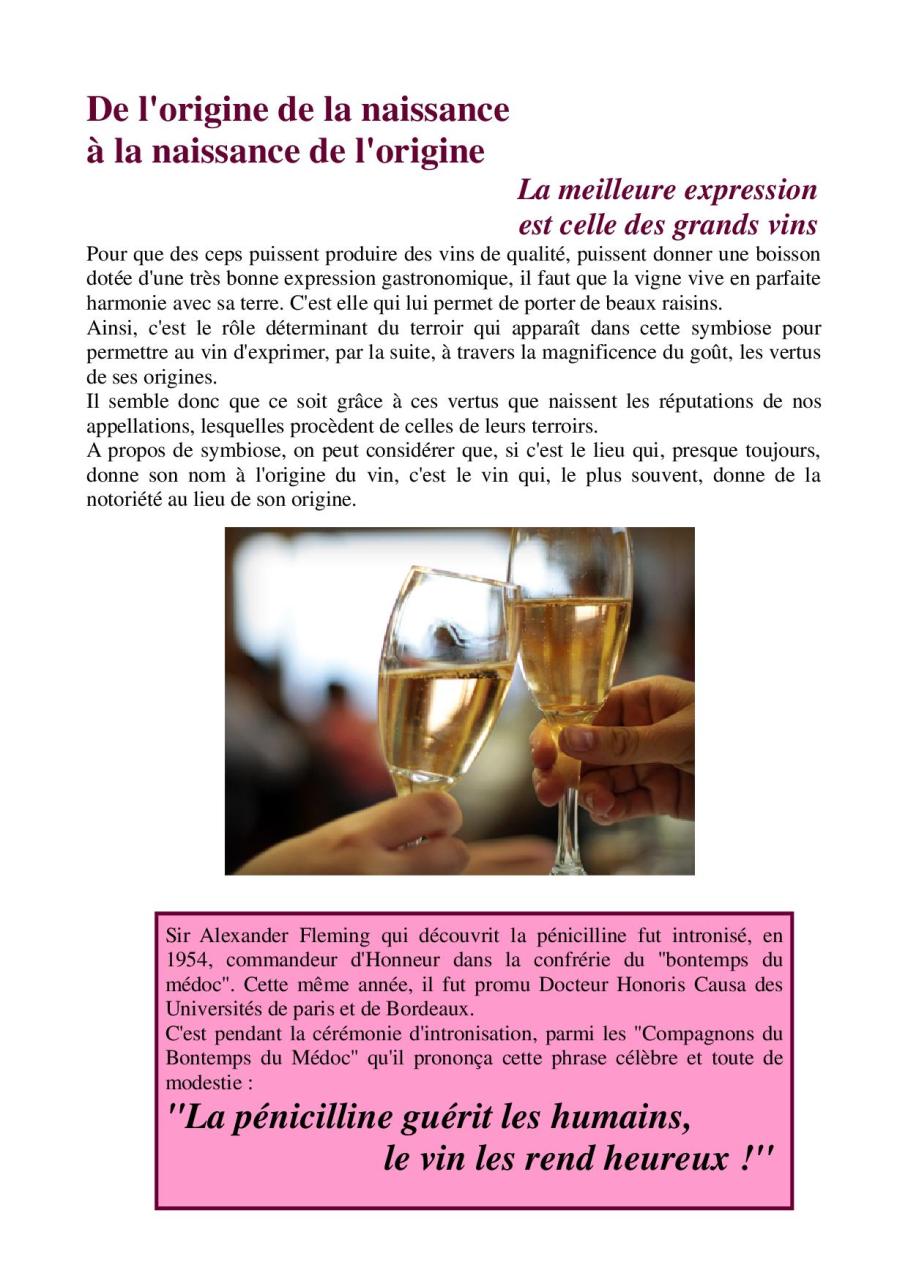 LE vin et son histoire 1