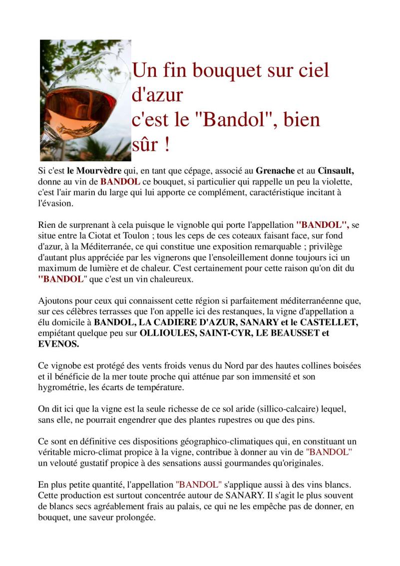 vin de Bandol