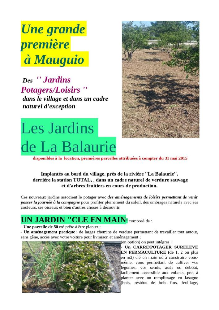 Les Jardins de la Balaurie présentyation