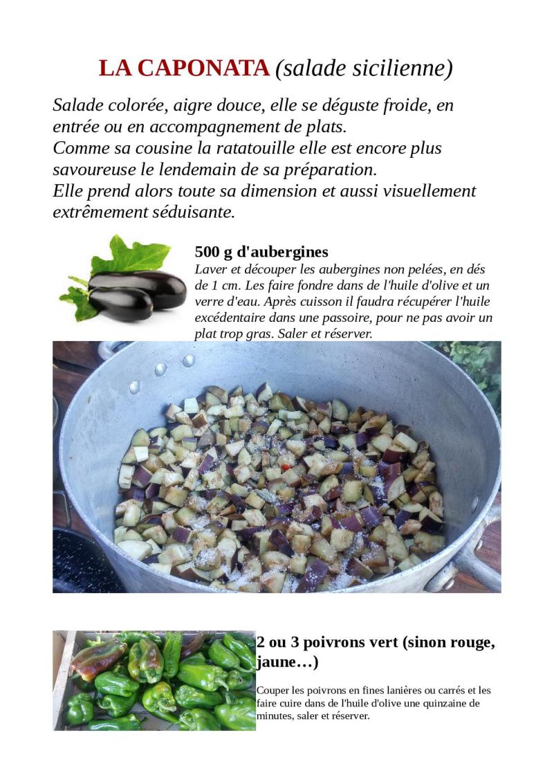 recette photo la caponata
